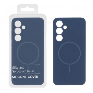 قاب سیلیکونی مگسیف Galaxy S24 FE پاک کنی اورجینال درجه یک - رنگ سرمه ای