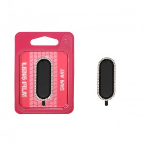 محافظ لنز رینگی اورجینال Galaxy A17 مدل فول کاور نگین دار - نقره ای