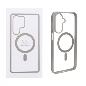 قاب شفاف Galaxy A17 با قابلیت شارژ MagSafe - رنگ خاکستری