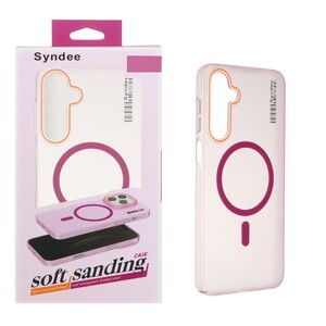 قاب اورجینال Syndee پشت مات MagSafe مدل Samsung Galaxy A16 - سرخابی (پک دار)