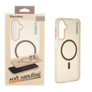 قاب اورجینال Syndee پشت مات MagSafe مدل Samsung Galaxy A16 - قهوه ای (پک دار)