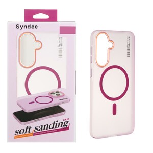 قاب اورجینال Syndee پشت مات MagSafe مدل Samsung Galaxy A56 / A36 - سرخابی (پک دار)