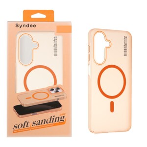 قاب اورجینال Syndee پشت مات MagSafe مدل Samsung Galaxy A26 - نارنجی (پک دار)