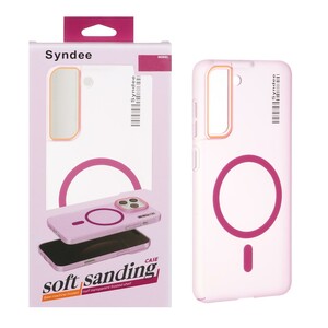 قاب اورجینال Syndee پشت مات MagSafe مدل Samsung Galaxy S21 FE - سرخابی (پک دار )