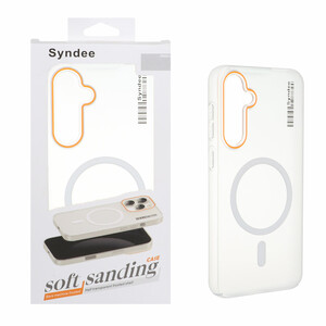 قاب اورجینال Syndee پشت مات MagSafe مدل Samsung Galaxy S23 FE - سفید (پک دار )