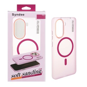 قاب اورجینال Syndee پشت مات MagSafe مدل Xiaomi Poco X7 Pro - سرخابی (پک دار )