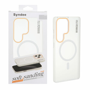 قاب اورجینال Syndee پشت مات MagSafe مدل Samsung Galaxy S25 Ultra - سفید (پک دار )