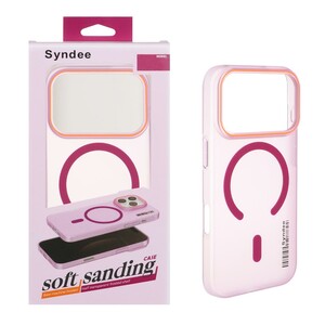 قاب اورجینال Syndee پشت مات MagSafe مدل Apple iPhone 17 Pro - سرخابی (پک دار )