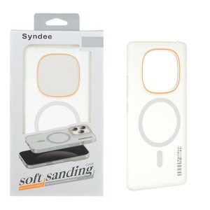قاب اورجینال Syndee پشت مات MagSafe مدل Xiaomi Redmi Note 14 Pro 4G - سفید (پک دار)