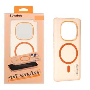 قاب اورجینال Syndee پشت مات MagSafe مدل Xiaomi Redmi Note 14 Pro 4G - نارنجی (پک دار)