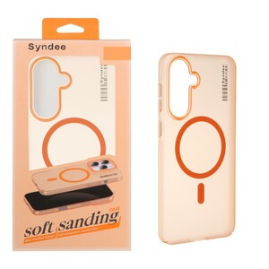 قاب اورجینال Syndee پشت مات MagSafe مدل Samsung Galaxy A56 / A36 - نارنجی (پک دار)