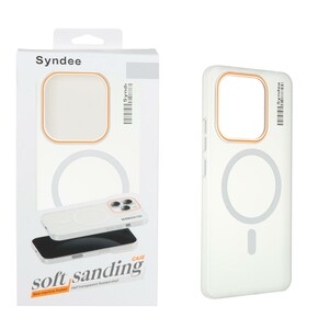 قاب اورجینال Syndee پشت مات MagSafe مدل Xiaomi Redmi Note 14 4G - سفید (پک دار)