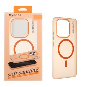 قاب اورجینال Syndee پشت مات MagSafe مدل Xiaomi Redmi Note 14 4G - نارنجی (پک دار)