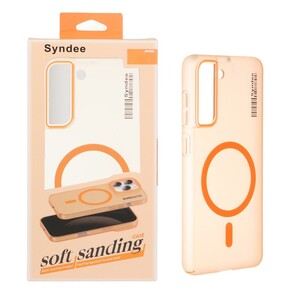 قاب اورجینال Syndee پشت مات MagSafe مدل Samsung Galaxy S21 FE - نارنجی (پک دار )