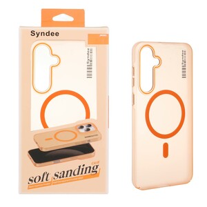 قاب اورجینال Syndee پشت مات MagSafe مدل Samsung Galaxy A55 - نارنجی (پک دار )