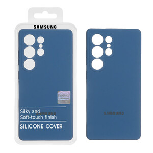 قاب سیلیکونی پاک کنی اورجینال Master Quality مدل Samsung Galaxy S25 Ultra - آبی تیره (پک دار)