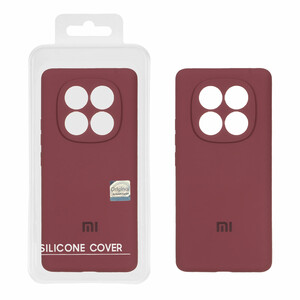 قاب سیلیکونی پاک کنی اورجینال Master Quality مدل Xiaomi Redmi Note 14 Pro 4G - زرشکی (پک دار)
