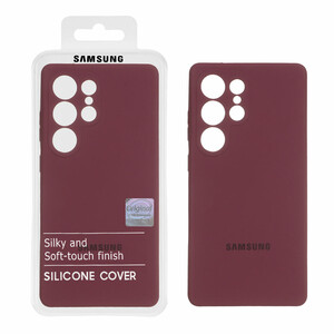 قاب سیلیکونی پاک کنی اورجینال Master Quality مدل Samsung Galaxy S25 Ultra - زرشکی (پک دار)