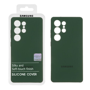 قاب سیلیکونی پاک کنی اورجینال Master Quality مدل Samsung Galaxy S25 Ultra - سبز تیره (پک دار)