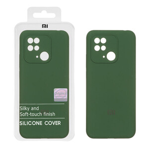 قاب سیلیکونی پاک کنی اورجینال Master Quality مدل Xiaomi Redmi 10C / Redmi 10 Power / Poco C40 - سبز تیره (پک دار)