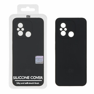 قاب سیلیکونی پاک کنی اورجینال Master Quality مدل Xiaomi Redmi 12C / Redmi 11A / Poco C55 - مشکی (پک دار)