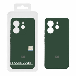 قاب سیلیکونی پاک کنی اورجینال Master Quality مدل Xiaomi Redmi Note 14 4G - سبز تیره (پک دار)