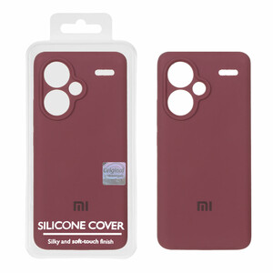 قاب سیلیکونی پاک کنی اورجینال Master Quality مدل Xiaomi Redmi Note 13 Pro Plus 5G - زرشکی (پک دار)