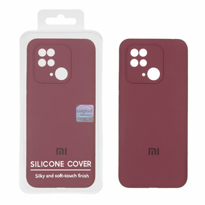 قاب سیلیکونی پاک کنی اورجینال Master Quality مدل Xiaomi Redmi 10C / Redmi 10 Power / Poco C40 - زرشکی (پک دار)