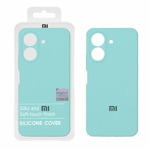 قاب سیلیکونی پاک کنی اورجینال Master Quality مدل Xiaomi Redmi 13C / Poco C65 - سبزآبی (پک دار)