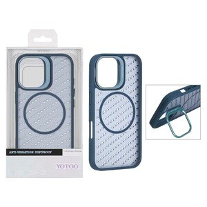 قاب اورجینال Yotoo مات MagSafe استندشو Apple iPhone 16 - سرمه ای (پک دار) - NTC