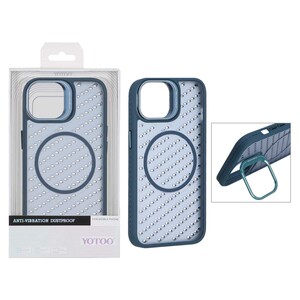 قاب اورجینال Yotoo مات MagSafe استندشو Apple iPhone 13 / iPhone 14 - سرمه ای (پک دار) - NTC