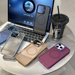 قاب اورجینال Yotoo مات MagSafe استندشو Apple iPhone 13 Pro Max - سرمه ای (پک دار) - NTC