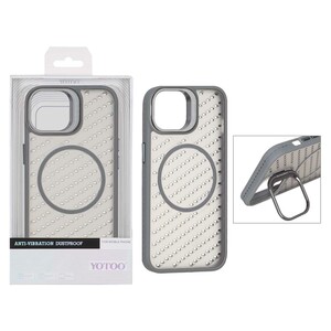 قاب اورجینال Yotoo مات MagSafe استندشو Apple iPhone 13 / iPhone 14 - خاکستری (پک دار) - NTC