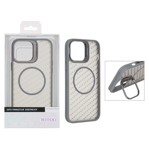 قاب اورجینال Yotoo مات MagSafe استندشو Apple iPhone 13 Pro Max - خاکستری (پک دار) - NTC