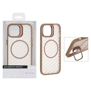 قاب اورجینال Yotoo مات MagSafe استندشو Apple iPhone 15 / iPhone 14 / iPhone 13 - صحرایی (پک دار) - NTC
