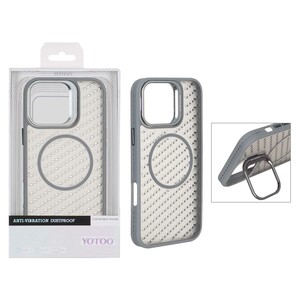 قاب اورجینال Yotoo مات MagSafe استندشو Apple iPhone 16 Pro Max - خاکستری (پک دار) - NTC