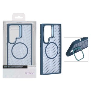 قاب اورجینال Yotoo مات MagSafe استندشو Samsung Galaxy S24 Ultra - سرمه ای (پک دار) - NTC