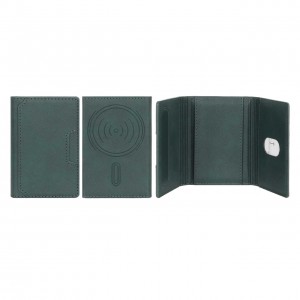جاکارتی چرمی مگنتی MagSafe دوخت دار درجه یک - سبز