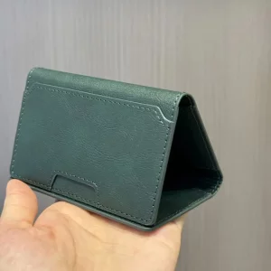 جاکارتی چرمی مگنتی MagSafe دوخت دار درجه یک - قهوه ای