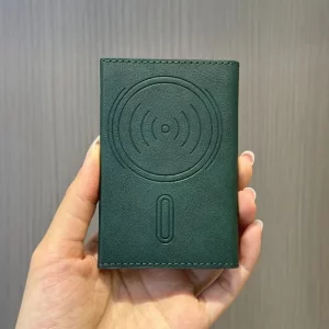 جاکارتی چرمی مگنتی MagSafe دوخت دار درجه یک - عسلی