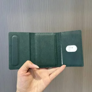 جاکارتی چرمی مگنتی MagSafe دوخت دار درجه یک - سرمه ای