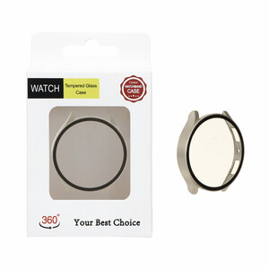 ست محافظ گارد گلس سامسونگ واچ 6 WATCH - سایز 44 میلیمتری - بژ (پک دار)