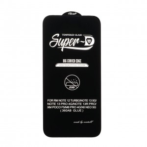 محافظ صفحه نمایش شیشه ای Xiaomi Redmi Note 14S / Note 13 Pro 4G  - Full Cover Super D Mietubl-ESD - مشکی