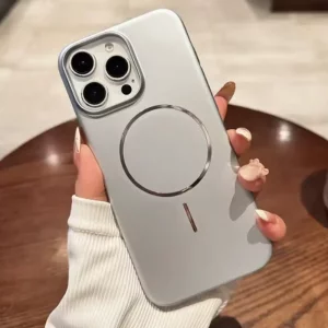 قاب متالیک MagSafe پشت سخت - رنگ نقره ای