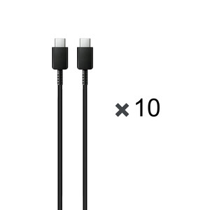 پک 10 عددی کابل شارژ 1 متری PD و فست SAMSUNG Type-C to Type-C 25W - مشکی - DST (گارانتی شش ماهه) - غیراصل