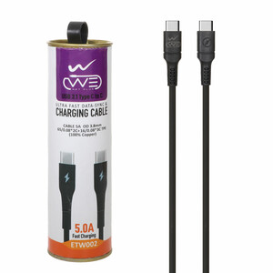 کابل شارژ فست We-net Plus Type-C To Type-C مدل ETW002 - مشکی