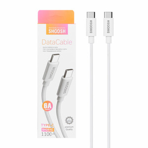 کابل شارژ 1.1 متری فست Shoosh Type-C to Type-C مدل SH251C - سفید - SMO