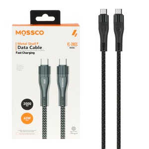 کابل شارژ PD و فست 2 متری Mossco Type-C To Type-C مدل IC-28CC 60W - مشکی