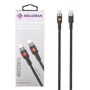 کابل شارژ فست Koluman Type-C to Type-C مدل KD-04 60W - مشکی (گارانتی یکساله PMC)