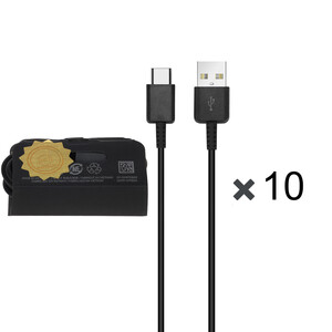 پک 10 عددی کابل شارژ SAMSUNG Type-C مدل S10 - مشکی -  DST (گارانتی شش ماهه)- درجه یک